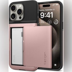Spigen Slim Armor CS iPhone 15 Pro Max Case NWT Rose Gold